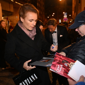 Barbora Munzarová před začátkem předávání cen Thálie.