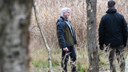 FOTO: Prezident Petr Pavel vyrazil do přírody.