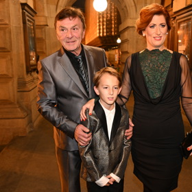 Pavel Trávníčkem s manželkou a synem.