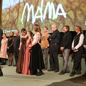 Jiří Strach na premiéře filmu Máma. 