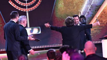 FOTO: Takto se Jiřin Bohdalová radovala, když zjistila, že zlatého Slavíka získal Václav Noid Bárta.