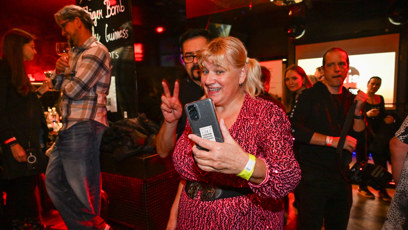 FOTO: Eva Poláčková na křtu videoklipu Sámera Issy.