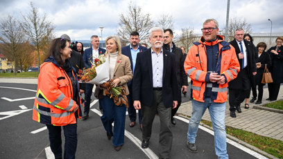 FOTO: Prezidentský pár na prohlídce karlovarského Světa záchranářů.