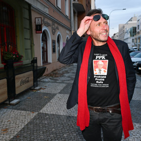 Jan Tuna dorazil na křest Cibulkova kalendáře.