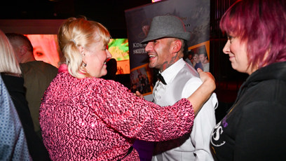 FOTO: Eva Poláčková se pozdravila se Sámerem Issou.