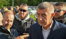 Andrej Babiš na mítinku.