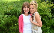 Vilma Cibulková s Michaelou Dolinovou na akci Anděl mezi zdravotníky.