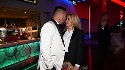 FOTO: Kateřina Kristelová a Tomáš Řepka na slavnostním večeru.