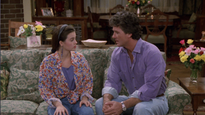 FOTO: Angela Watson a Patrick Duffy v seriálu Krok za krokem.