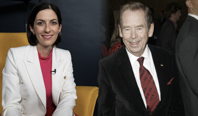 FOTO: Komunisté se navezli do Markéty Pekarové Adamové a Václava Havla.