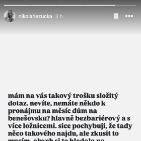 Nikola Hezucká prosí fanoušky o pomoc.