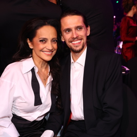 Lucie Bílá v doprovodu svého syna Filipa.