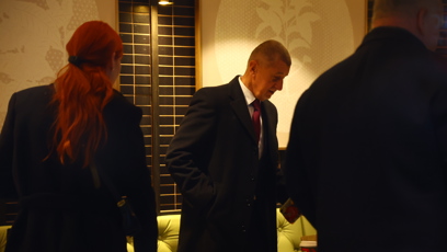 FOTO: Andrej Babiš a marketingová expertka hnutí ANO Aneta Zicklerová na Národní třídě.