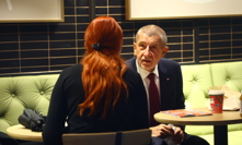 Andrej Babiš a marketingová expertka hnutí ANO Aneta Zicklerová na Národní třídě.