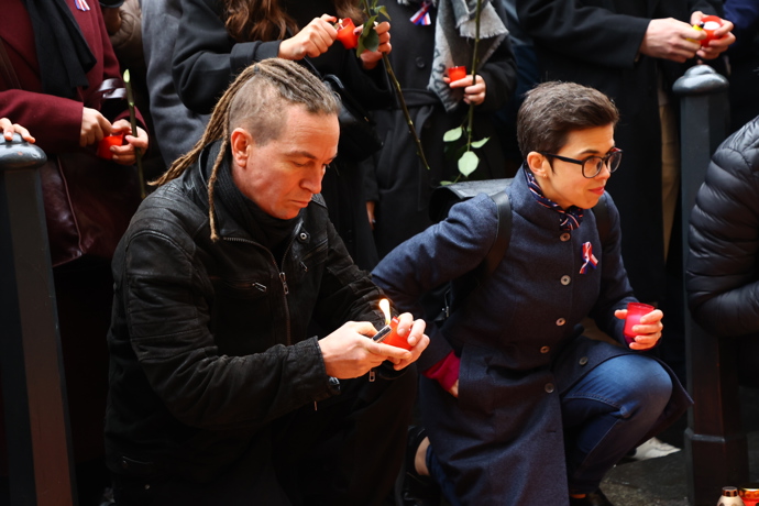 FOTO: Olga Richterová a Ivan Bartoš na Národní třídě.