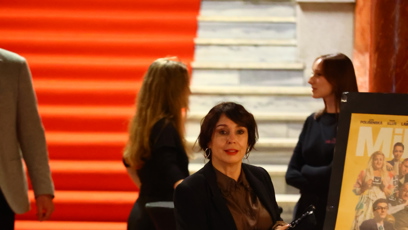 FOTO: Nela Boudová při odchodu z Lucerny.