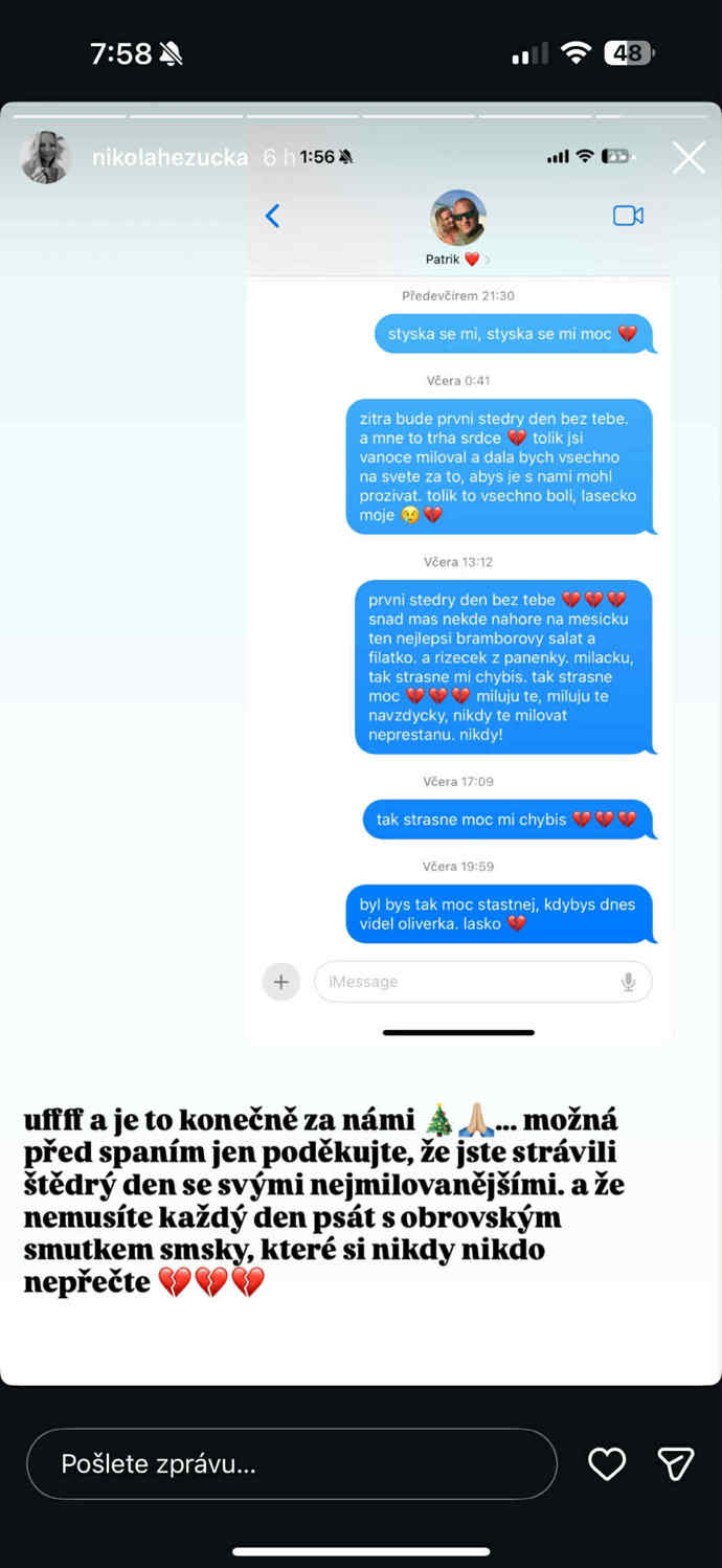 FOTO: Nikola Hezucká píše svému zesnulému manželovi. – stránka 1
