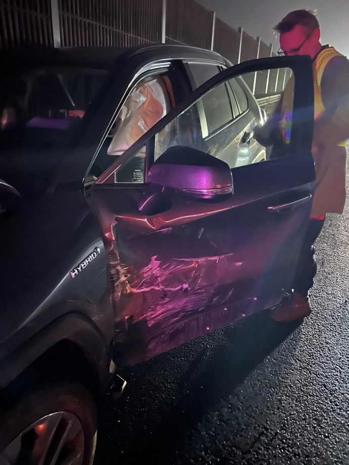 FOTO: Následky autonehody Davida Matáska. – stránka 6