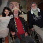 Jiří Pecha se kdysi vsadil s Bolkem, že přestane pít. Na snímku s Bolkem Polívkou a Bárou Seidlovou.