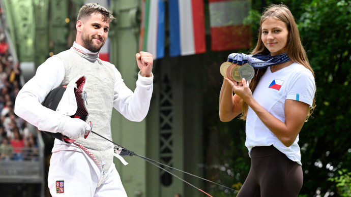 FOTO: Alexander Choupenitch randí s Barborou Seemanovou.