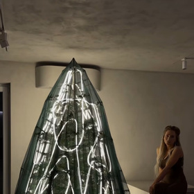 Erika Eliášová ukázala vánoční stromek. 