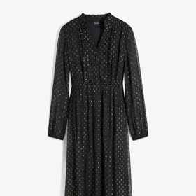 Dlouhé šaty s třpytkovým efektem koupíte třeba u značky Bonprix za 899 Kč.