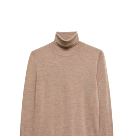 Základem je kvalitní rolák v neutrální barvě. Tento vlněný kousek ulovíte u značky Marks & Spencer.za 1263 Kč.