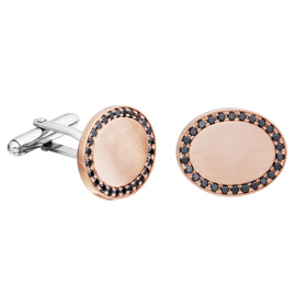 Pánské manžetové knoflíčky s přírodními černými diamanty, JK šperky, 88 270 Kč