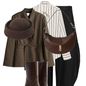 Silueta a ženské křivky patří do stylingu k výraznému pillbox kloboučku. 