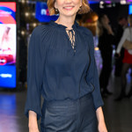 Meteoroložka Dagmar Honsová na vánočním večírku televize Nova. 