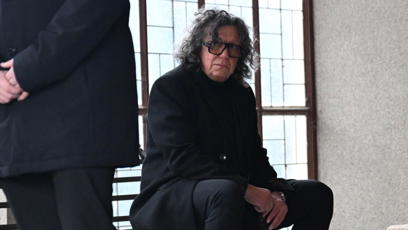 FOTO: Richard Genzer na pohřbu Patrika Hezuckého.