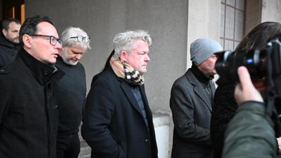 FOTO: Z pohřbu Patrika Hezuckého odcházel Aleš Háma zdrcený.