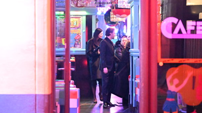 FOTO: Leoš Mareš a Monika Marešová při odchodu z večírku za Patrika Hezuckého.