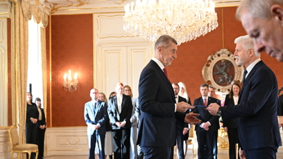 FOTO: Prezident Petr Pavel jmenoval Andreje Babiše premiérem.
