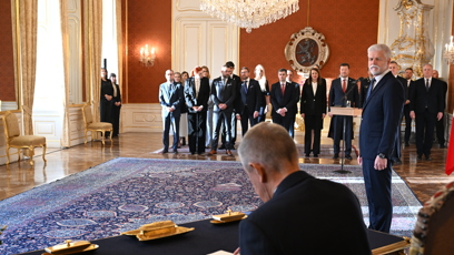 FOTO: Prezident Petr Pavel jmenoval Andreje Babiše premiérem.