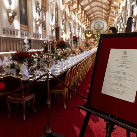 Státní banket při příležitosti návštěvy německého prezidenta.
