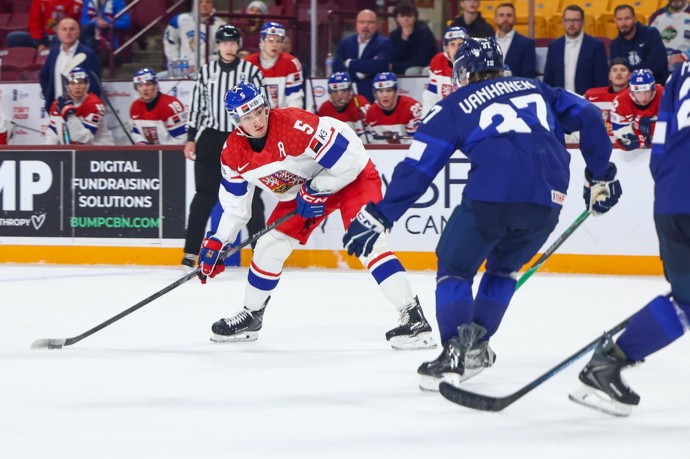 FOTO: Adam Jiříček na MS U20 proti Finsku.