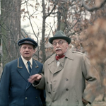 Miloslav Štibich vynikal v komediálních rolích (Miloslav Štibich a Miloš Kopecký, film Bergman a Bergman, detektivní kancelář).