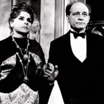 Vlasta Fialová patřila mezi nejkrásnější prvorepublikové herečky (záběr z filmu Legenda o živých mrtvých, na snímku je Vlasta Fialová a Milan Pásek).