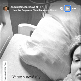 Dominika Mesarošová sdílela snímek z nemocnice.