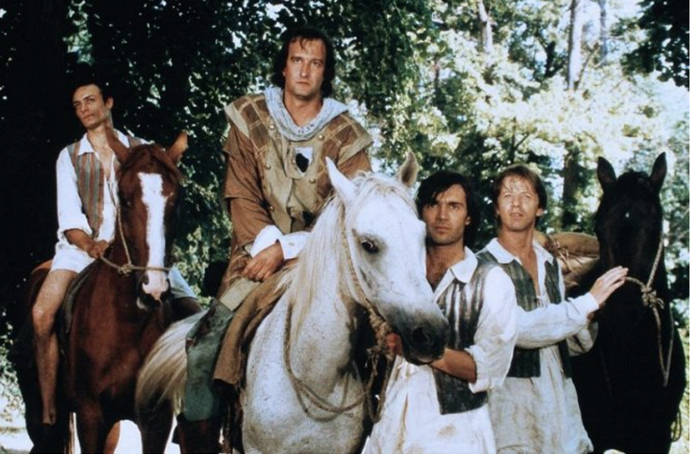 FOTO: Karel Dobrý, Jaromír Dulava, Pavel Řezníček a Jiří Langmajer v pohádce Jak si zasloužit princeznu.