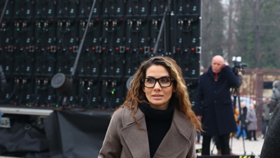 FOTO: Eva Decastelo na pohřbu Patrika Hezuckého.