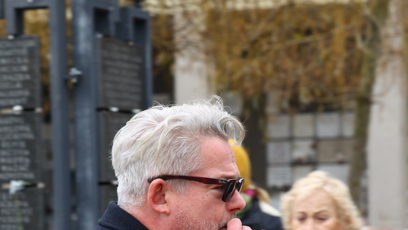 FOTO: Aleš Háma na pohřbu Patrika Hezuckého.