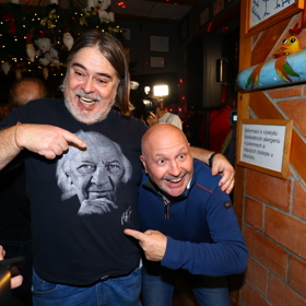 Michal David se skvěle bavil po boku ředitele divadla.