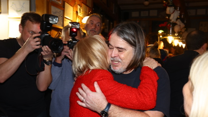 FOTO: Veronika Žilková se nezapomněla přivítat s  Oldřichem Lichtenbergem.