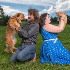 Rudol Desenský a Klára Nevečeřalová v pořadu Kočka není pes.