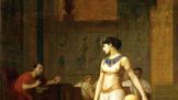 Kleopatra a César na obrazu Jeana Leona Geroma (1866).