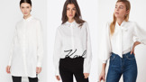 Bílé košile Pieces, Karl Lagerfeld a Trendyol