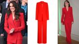 Outfit podle Kate Middleton: Jednobarevné kalhotové kostýmky ovládají jarní trendy
