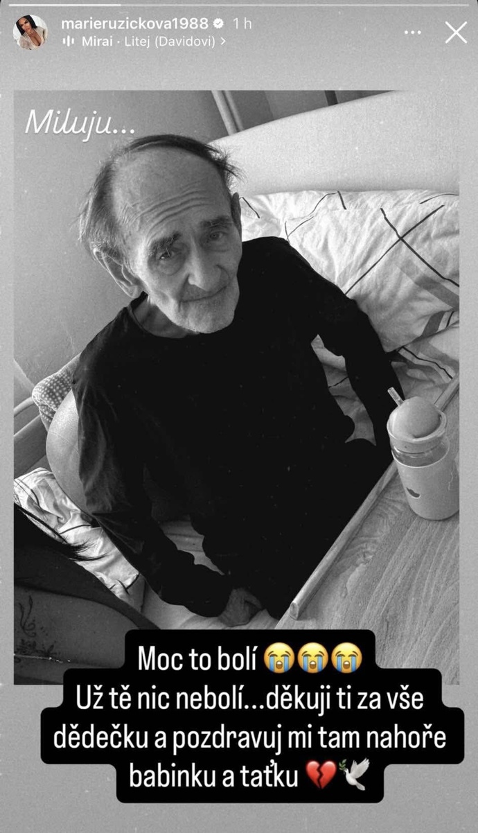 FOTO: Marii Růžičkové zemřel děda.
